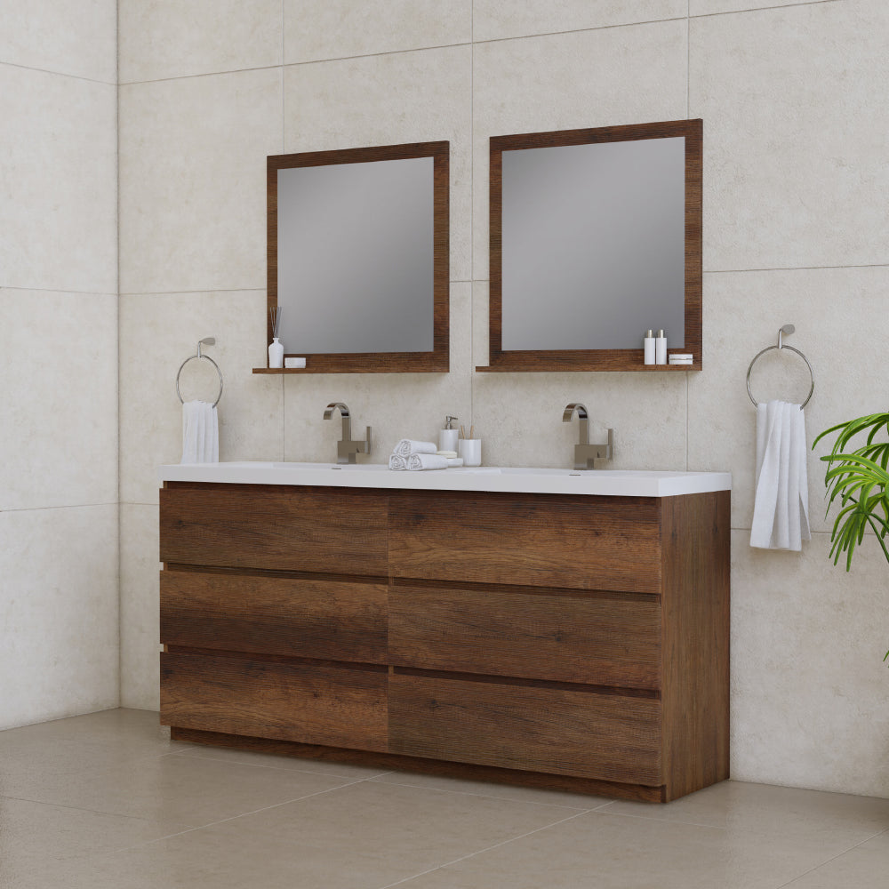 Alya Bath Paterno 72" Modern Freestanding Bathroom Vanity