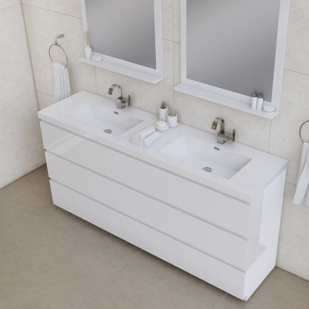 Alya Bath Paterno 72" Modern Freestanding Bathroom Vanity