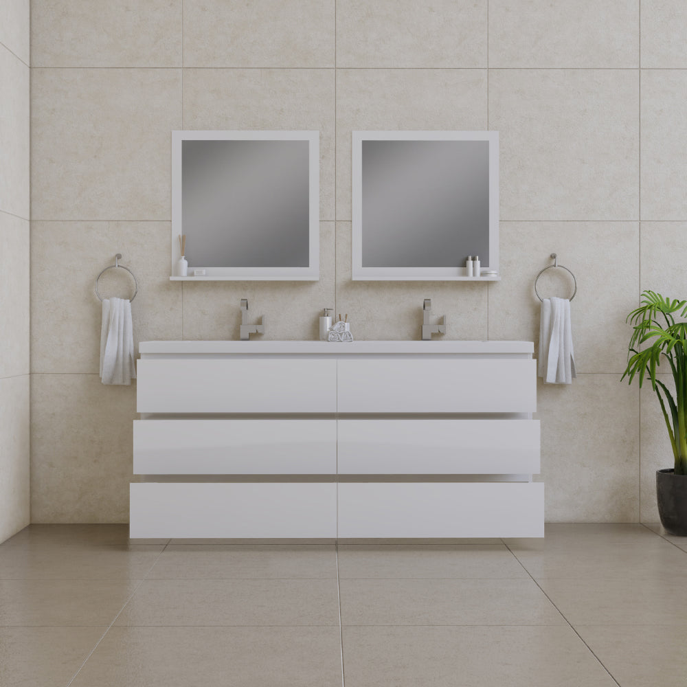 Alya Bath Paterno 72" Modern Freestanding Bathroom Vanity