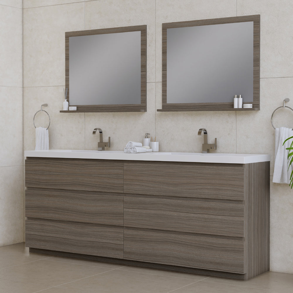 Alya Bath Paterno 84" Modern Freestanding Bathroom Vanity