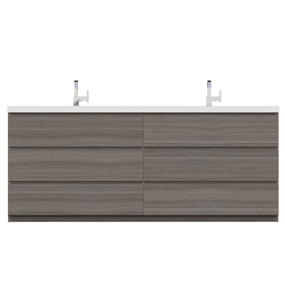 Alya Bath Paterno 84" Modern Freestanding Bathroom Vanity