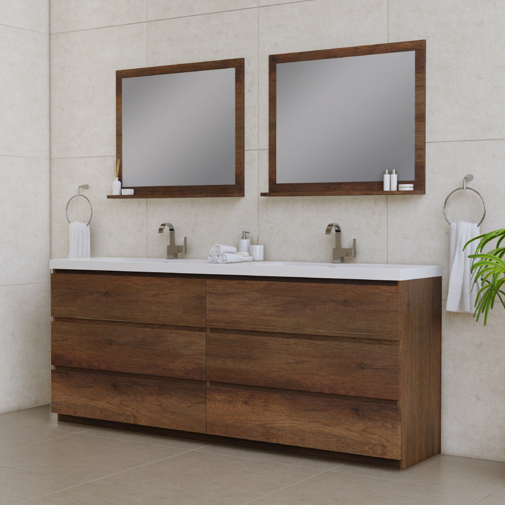 Alya Bath Paterno 84" Modern Freestanding Bathroom Vanity