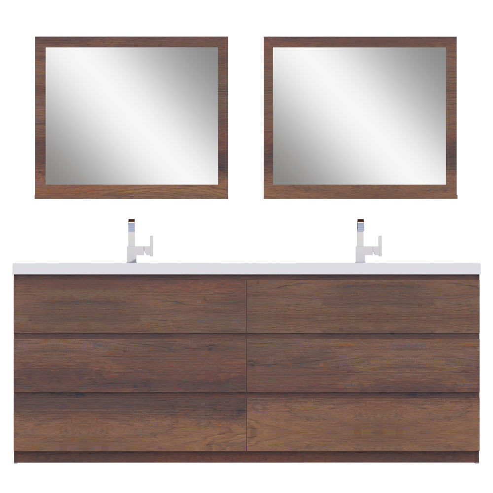 Alya Bath Paterno 84" Modern Freestanding Bathroom Vanity