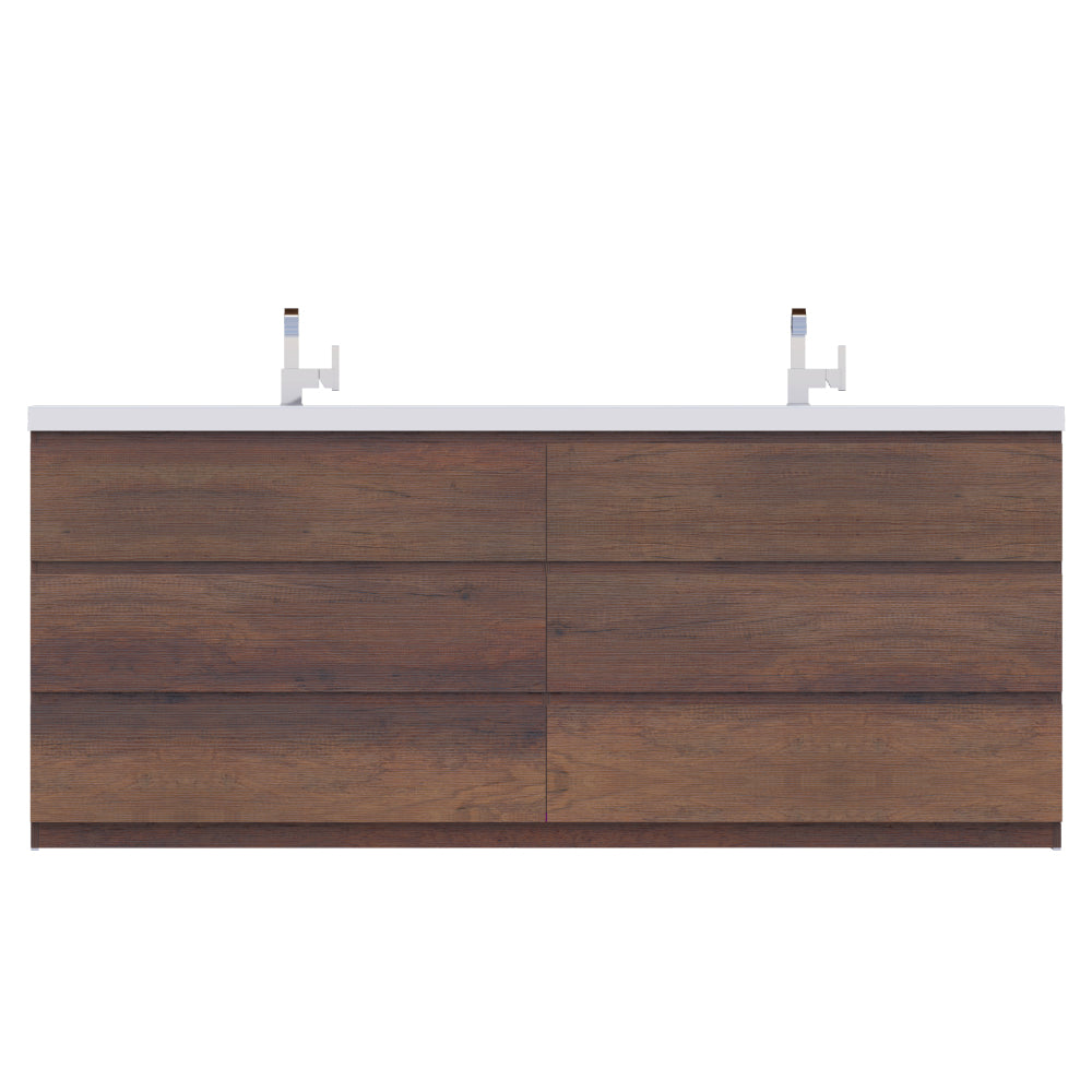Alya Bath Paterno 84" Modern Freestanding Bathroom Vanity