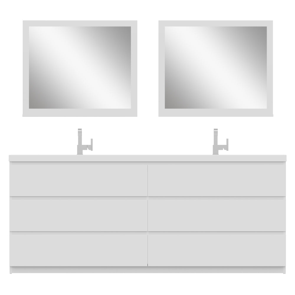 Alya Bath Paterno 84" Modern Freestanding Bathroom Vanity