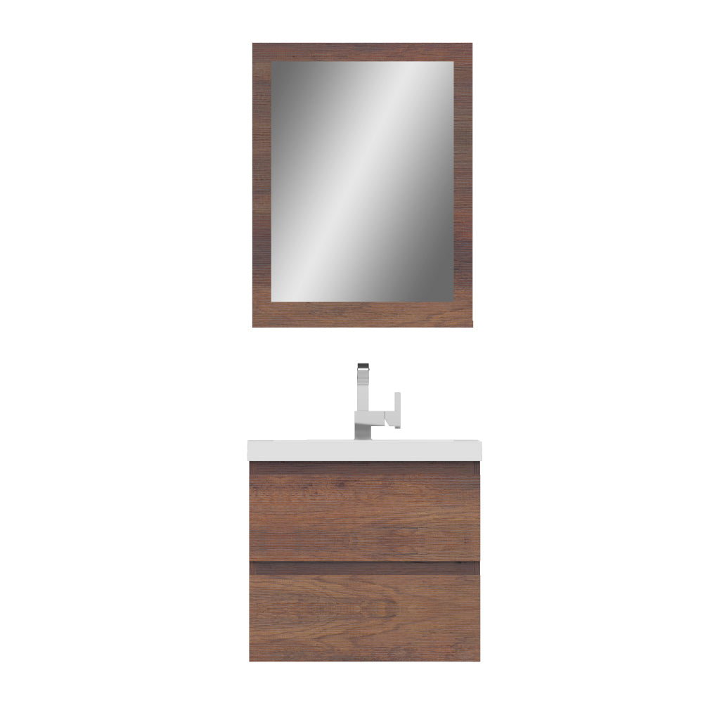 Alya Bath Paterno 24" Modern Wall Mounted Bathroom Vanity