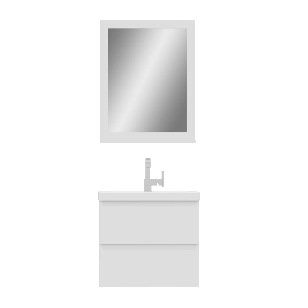 Alya Bath Paterno 24" Modern Wall Mounted Bathroom Vanity