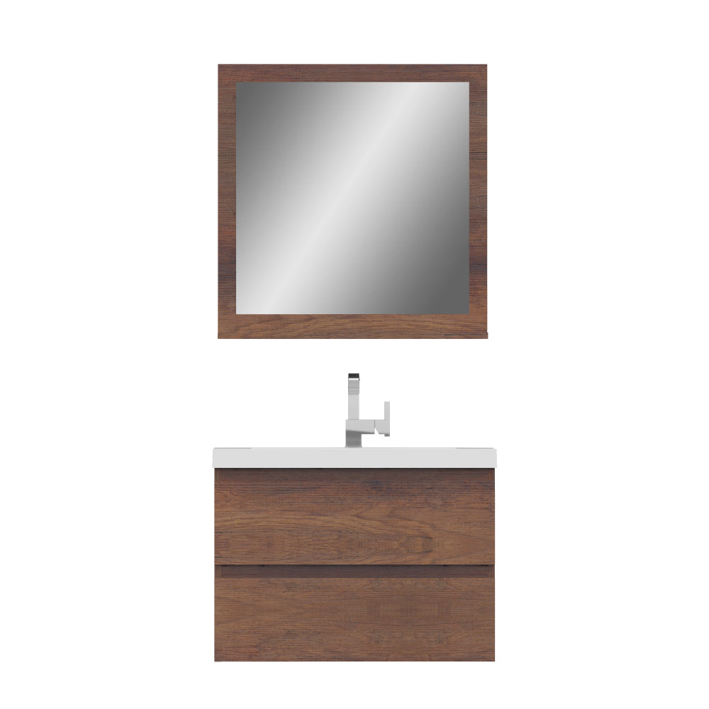 Alya Bath Paterno 30" Modern Wall Mounted Bathroom Vanity