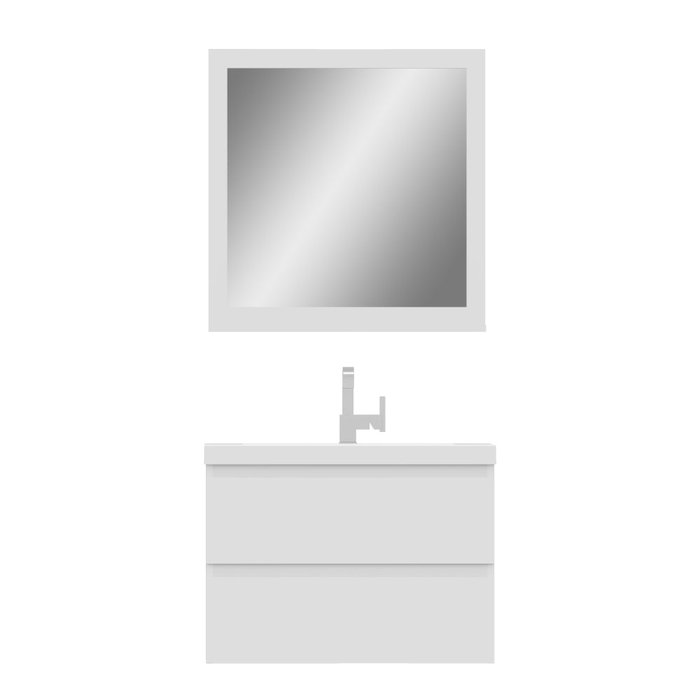 Alya Bath Paterno 30" Modern Wall Mounted Bathroom Vanity