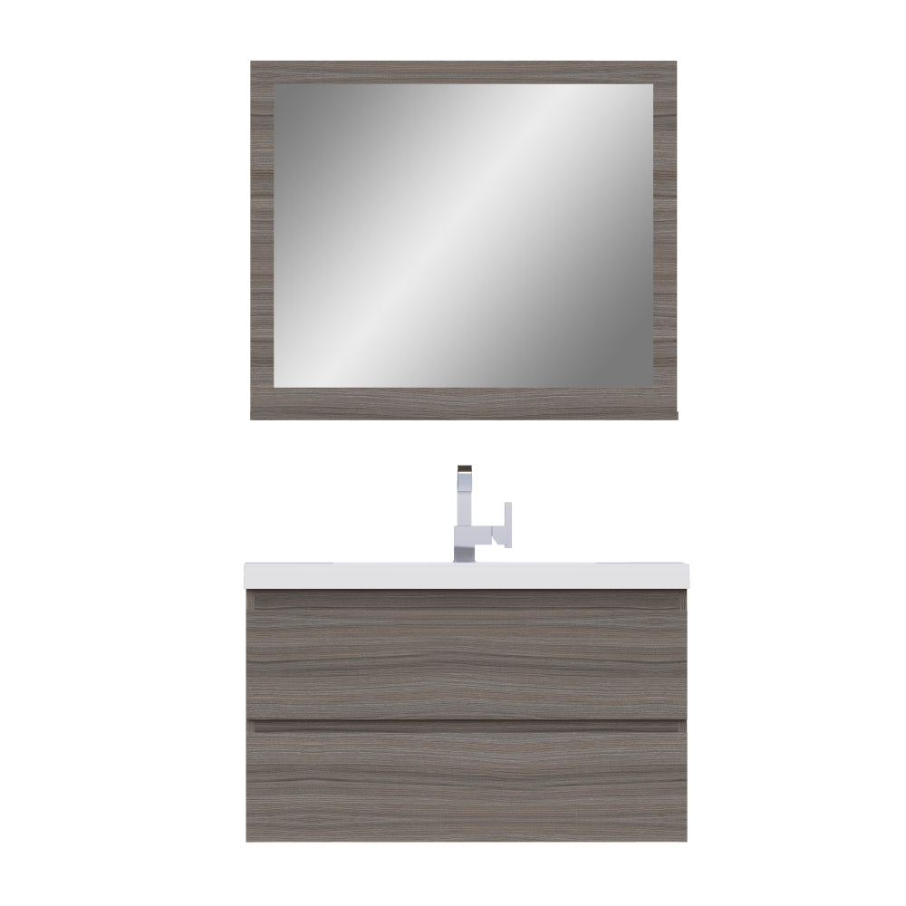 Alya Bath Paterno 36" Modern Wall Mounted Bathroom Vanity