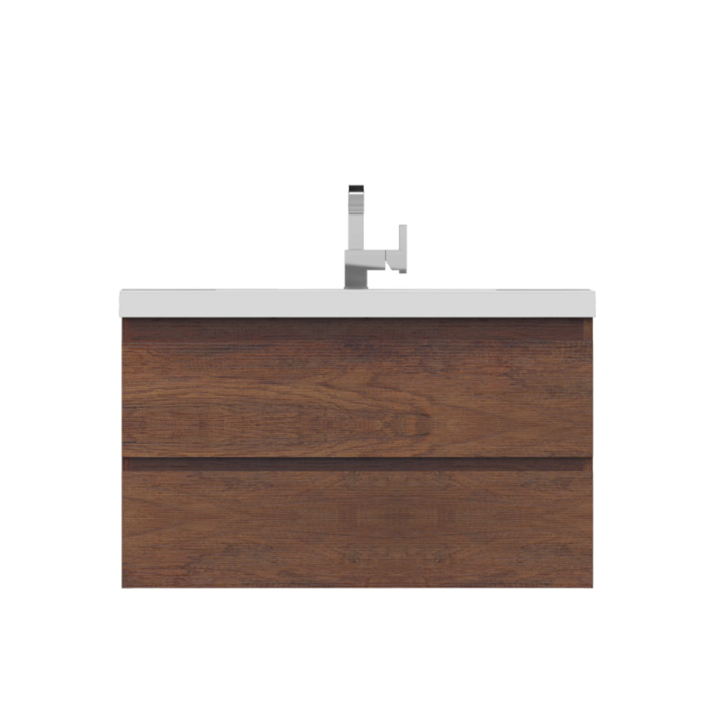 Alya Bath Paterno 36" Modern Wall Mounted Bathroom Vanity