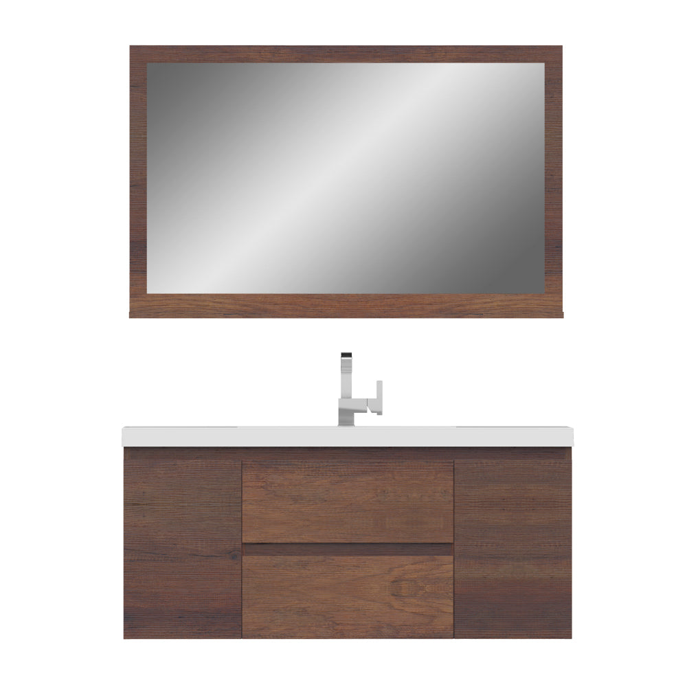 Alya Bath Paterno 48" Modern Wall Mounted Bathroom Vanity