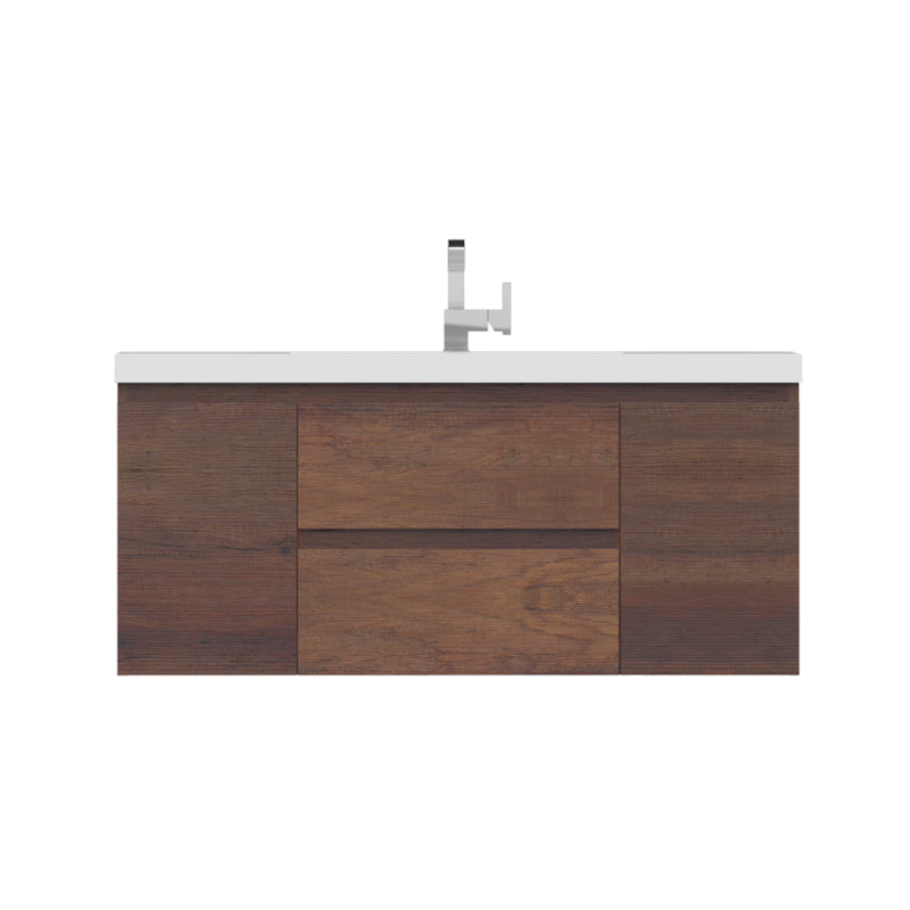 Alya Bath Paterno 48" Modern Wall Mounted Bathroom Vanity