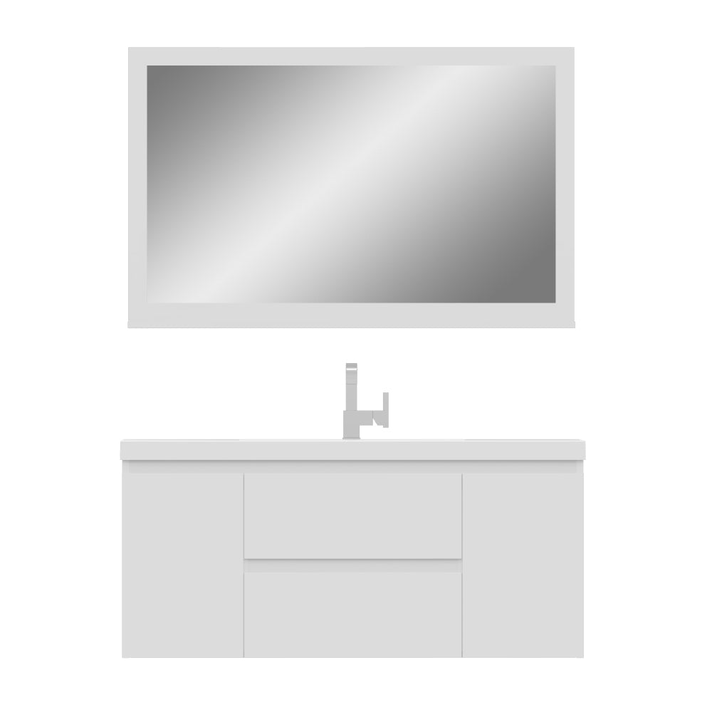 Alya Bath Paterno 48" Modern Wall Mounted Bathroom Vanity