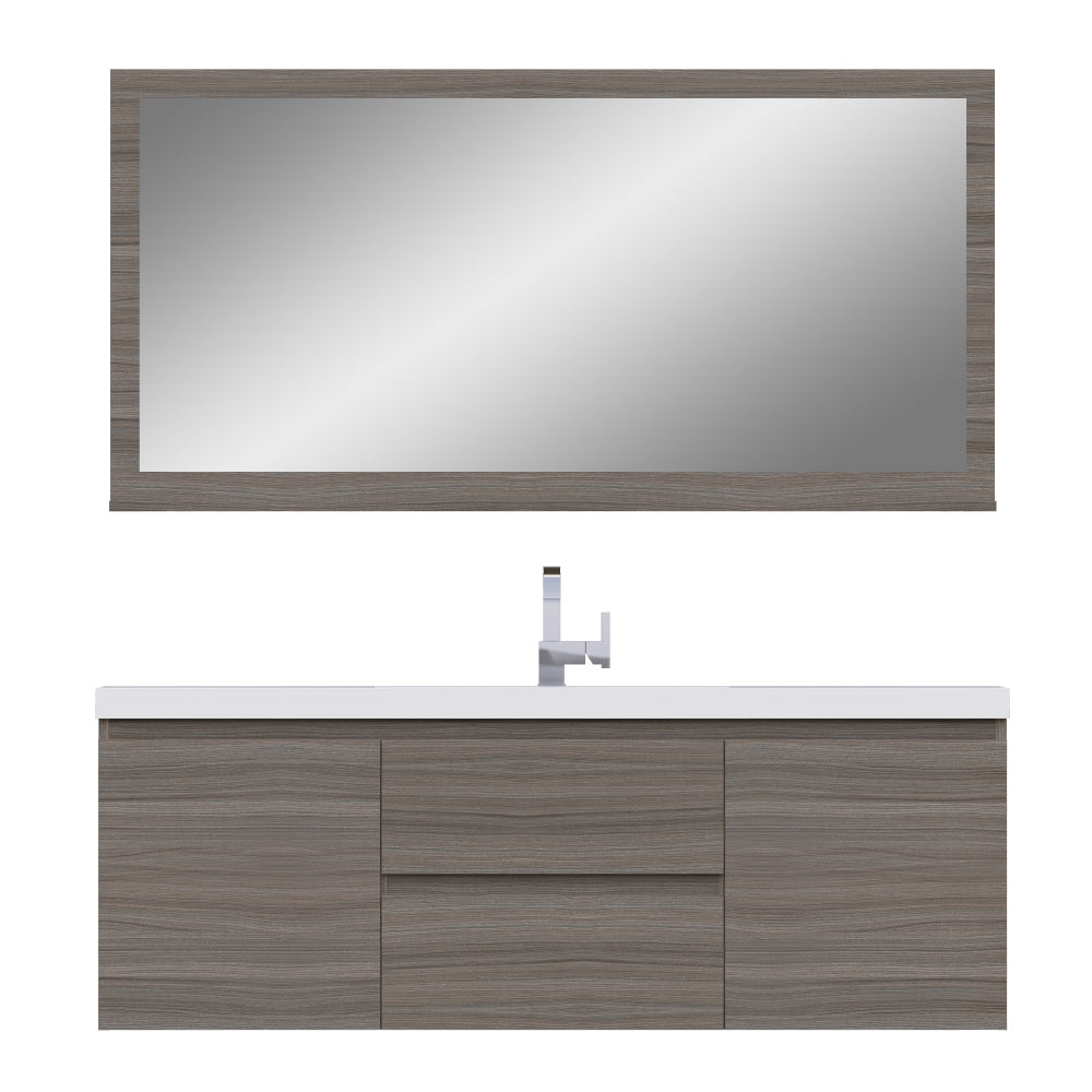 Alya Bath Paterno 60" Modern Wall Mounted Single Bathroom Vanity