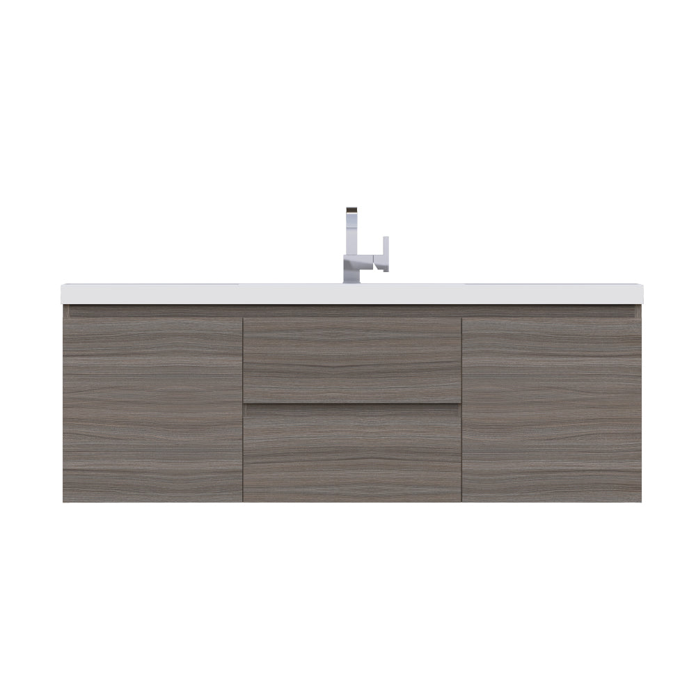 Alya Bath Paterno 60" Modern Wall Mounted Single Bathroom Vanity