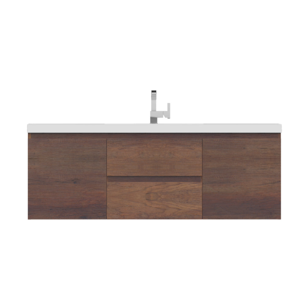 Alya Bath Paterno 60" Modern Wall Mounted Single Bathroom Vanity
