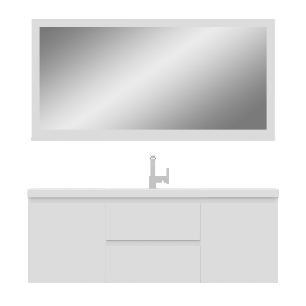 Alya Bath Paterno 60" Modern Wall Mounted Single Bathroom Vanity