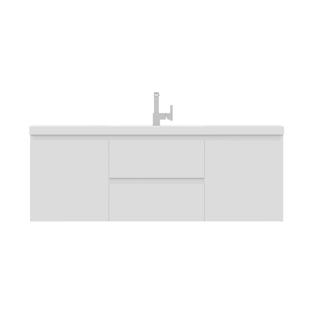 Alya Bath Paterno 60" Modern Wall Mounted Single Bathroom Vanity