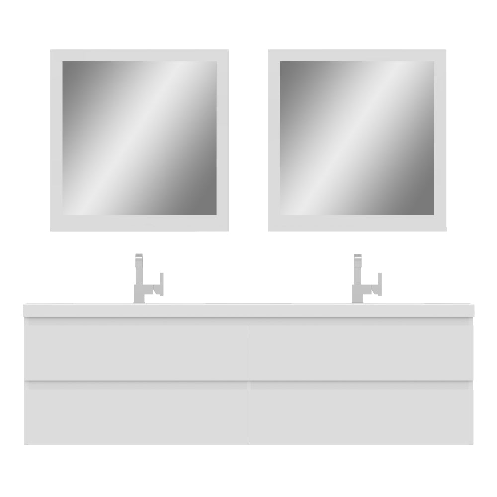 Alya Bath Paterno 72" Modern Wall Mounted Bathroom Vanity