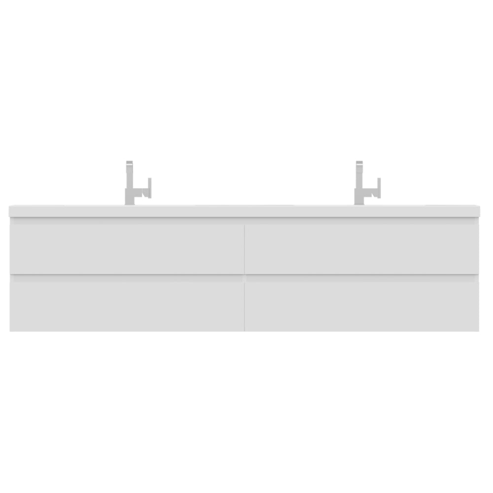 Alya Bath Paterno 84" Modern Wall Mounted Bathroom Vanity
