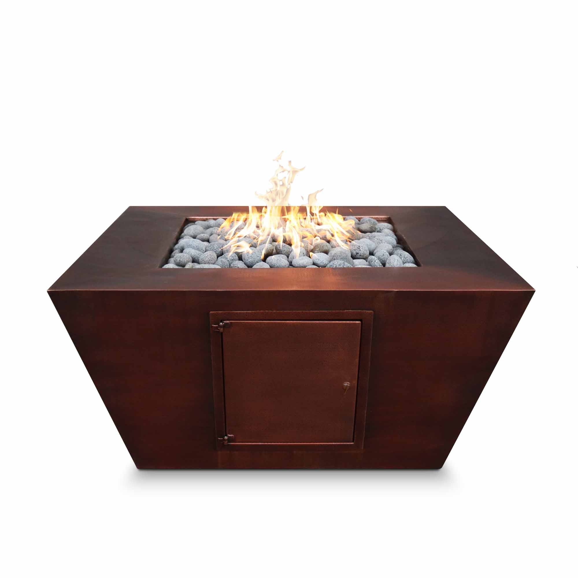 The Outdoor Plus 36" Rectangular Redan Fire Pit - Hammered Copper