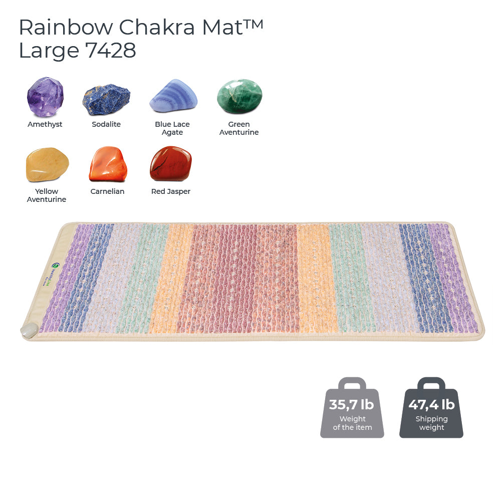 HealthyLine Rainbow Chakra Mat™ Large 7428 Firm - Photon PEMF InfraMat Pro® Third Edition