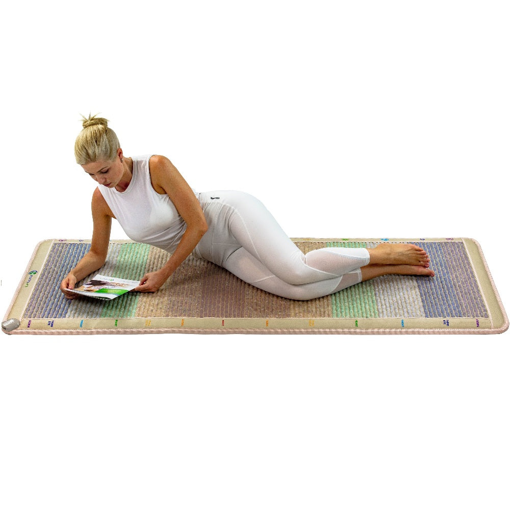 HealthyLine Chakra-Mat™ Large 7632 Firm - PEMF Inframat Pro® Rainbow Mat with Chakra Symbols