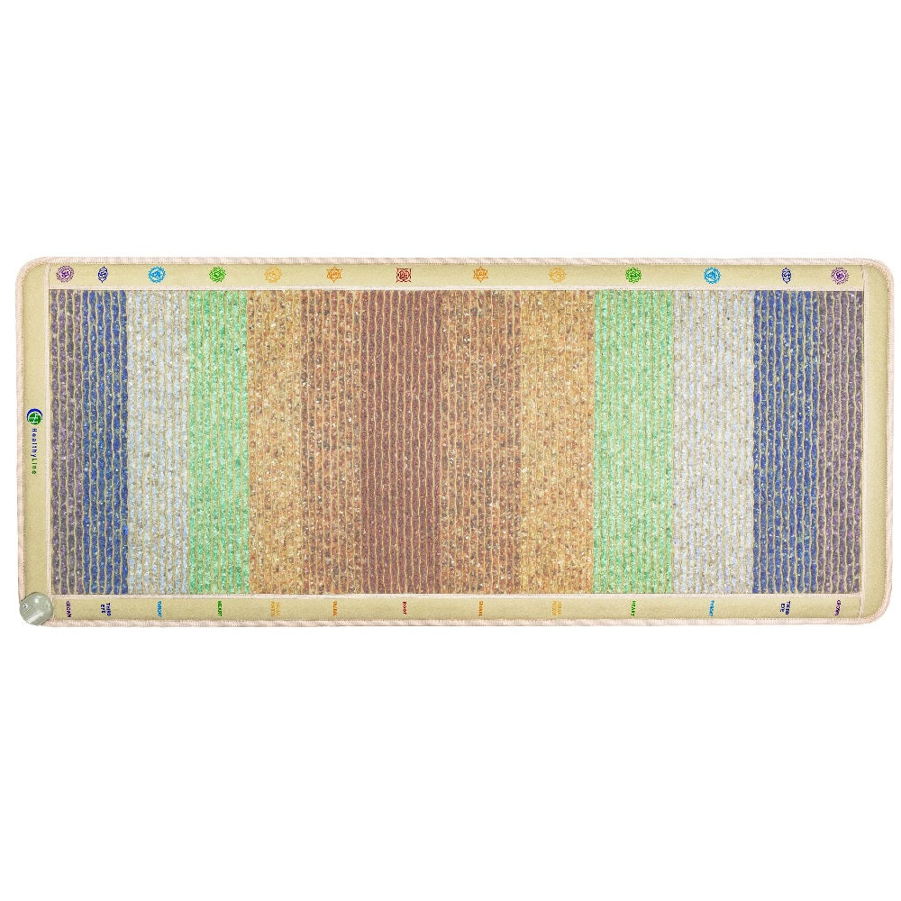 HealthyLine Chakra-Mat™ Large 7632 Firm - PEMF Inframat Pro® Rainbow Mat with Chakra Symbols