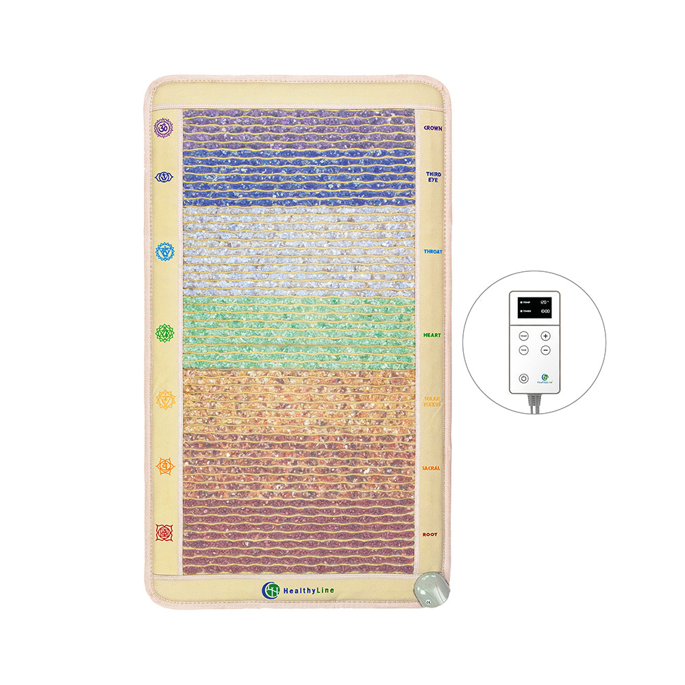 HealthyLine Chakra-Mat™ Small 4224 Firm - PEMF Inframat Pro® Rainbow Mat with Chakra Symbols