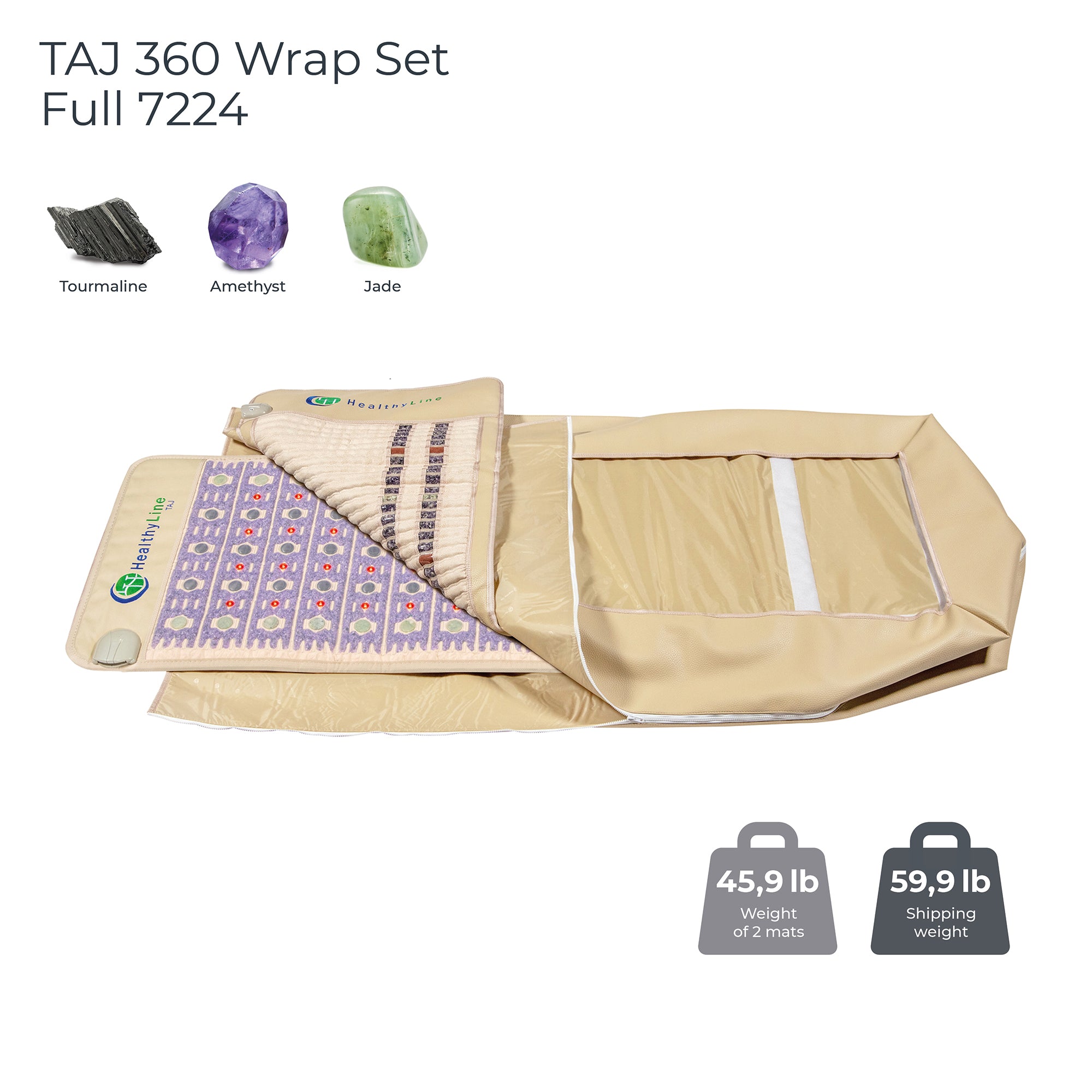 HealthyLine 360 Wrap Set™ TAJ & SOFT Full 7224 - Photon PEMF InfraMat Pro®