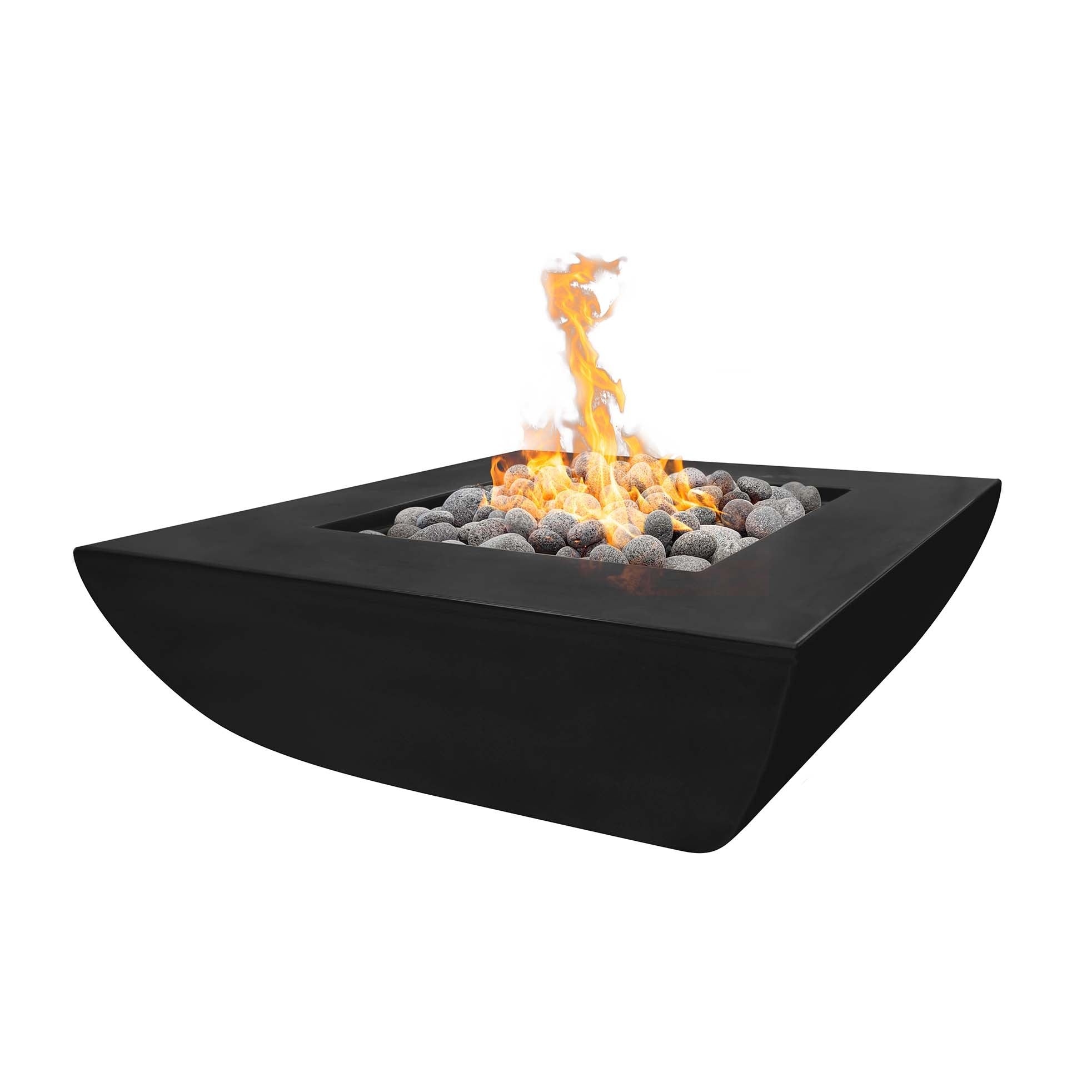 The Outdoor Plus 42" Square Avalon Fire Pit - GFRC Concrete