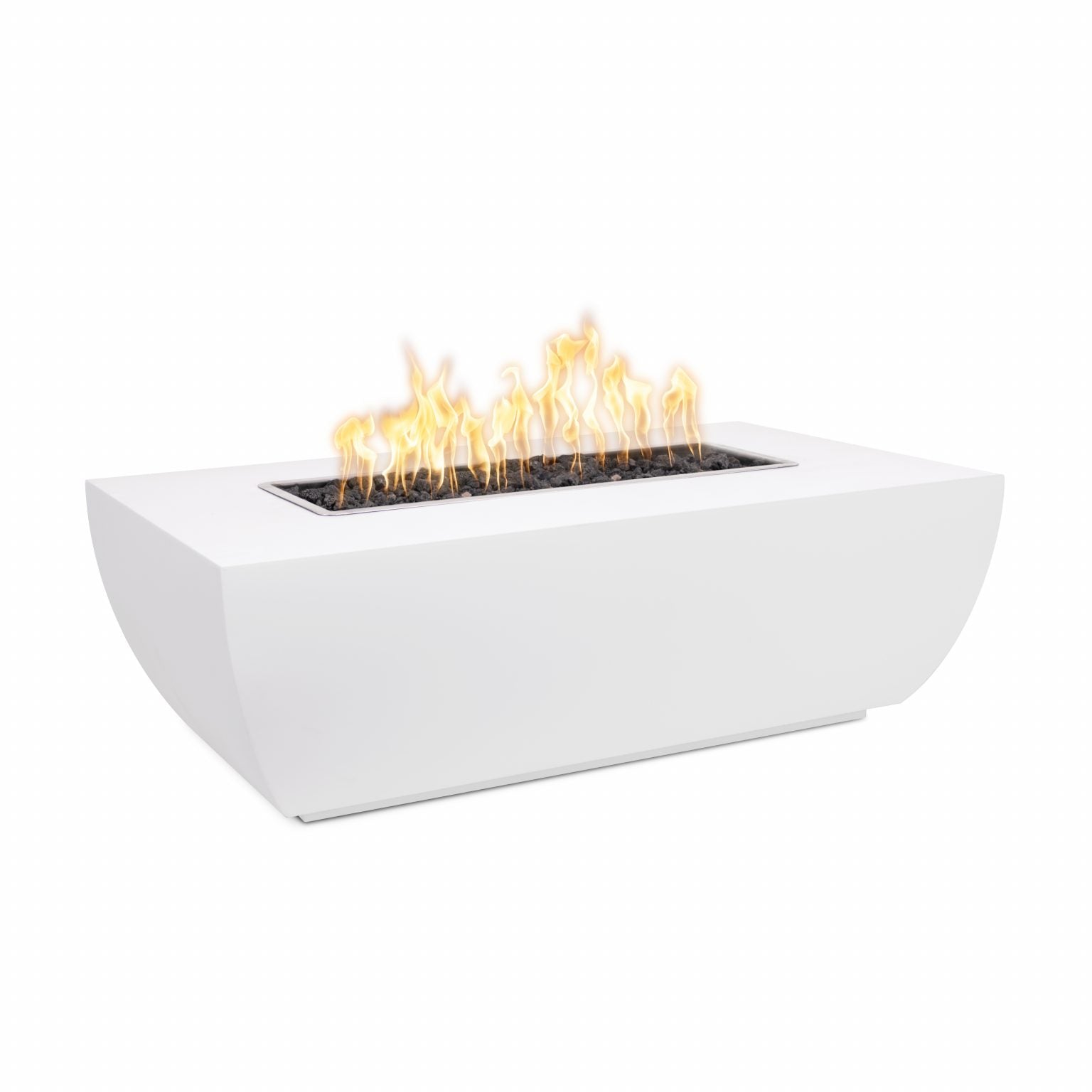 The Outdoor Plus 60" Rectangular Avalon Fire Pit - Powder Coated Metal - 15" Tall