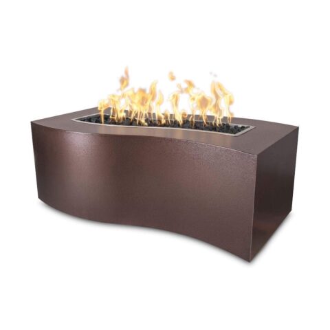 The Outdoor Plus 60" Rectangular Billow Fire Pit - Hammered Copper