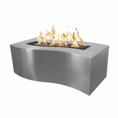 The Outdoor Plus 72" Rectangular Billow Fire Pit - Stainless Steel