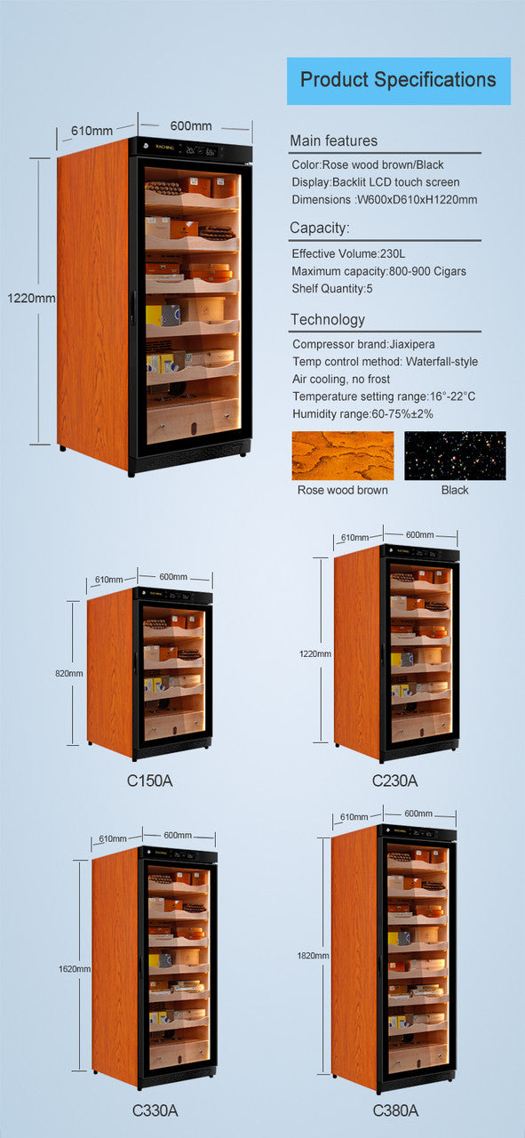Raching C230A Climate Control Cigar Humidor