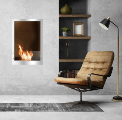 The Bio Flame 24" Firebox Double-Sided Ethanol Fireplace