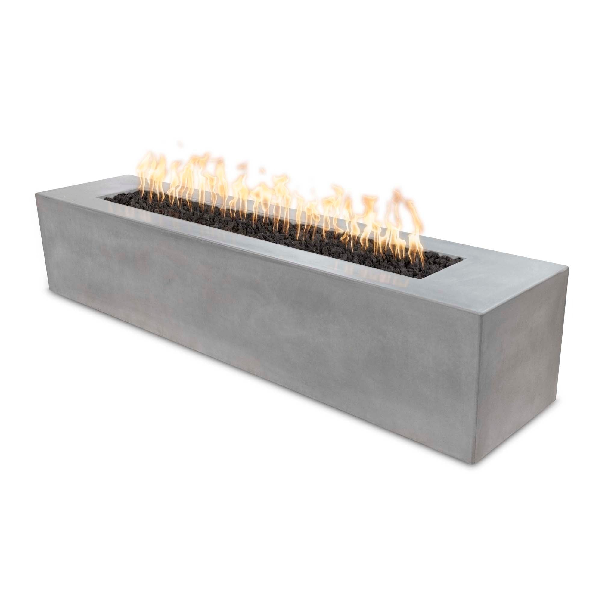 The Outdoor Plus 72" Rectangular Carmen Fire Pit - Powder Coated Metal - 16" Tall
