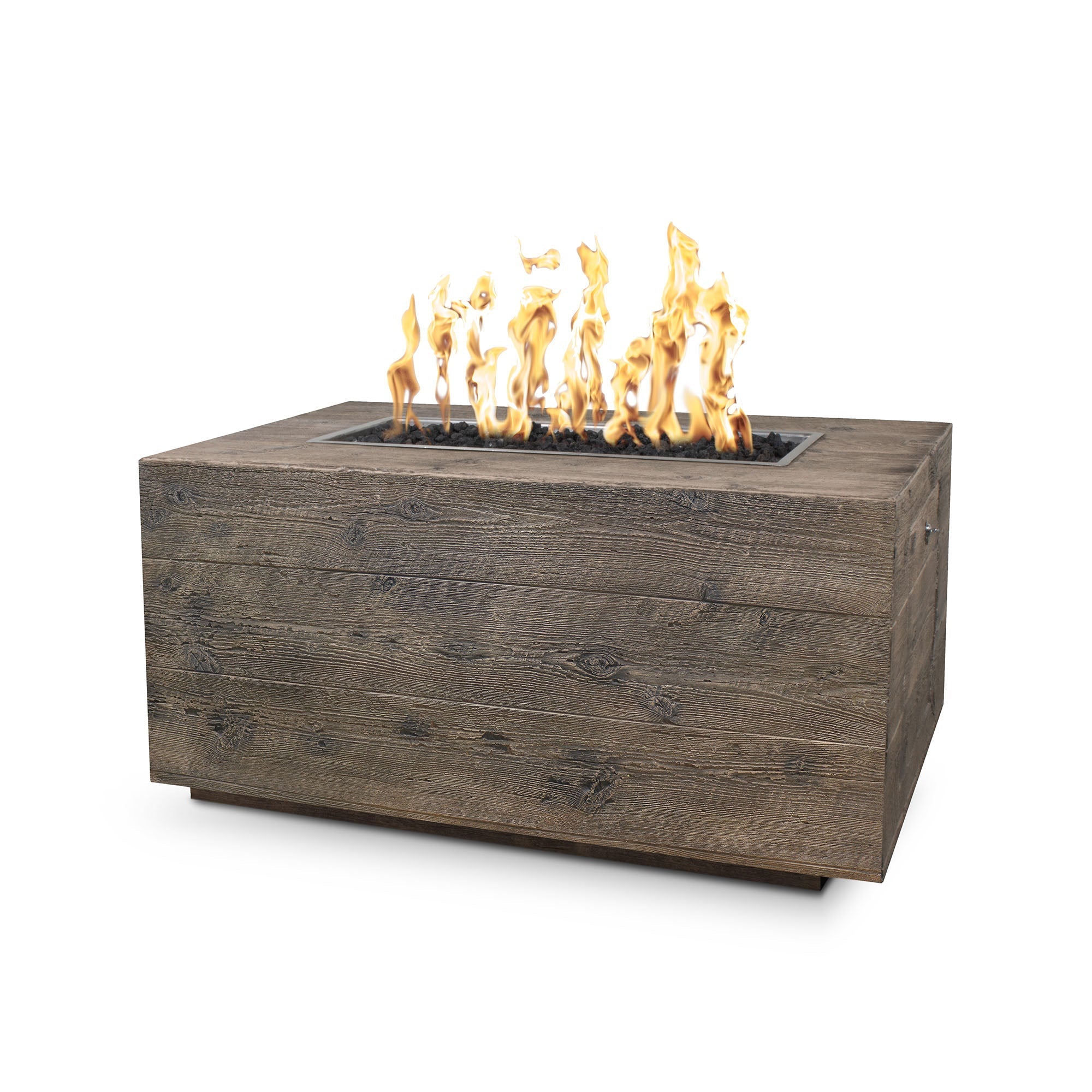 The Outdoor Plus 72" Rectangular Catalina Fire Pit - Wood Grain GFRC Concrete