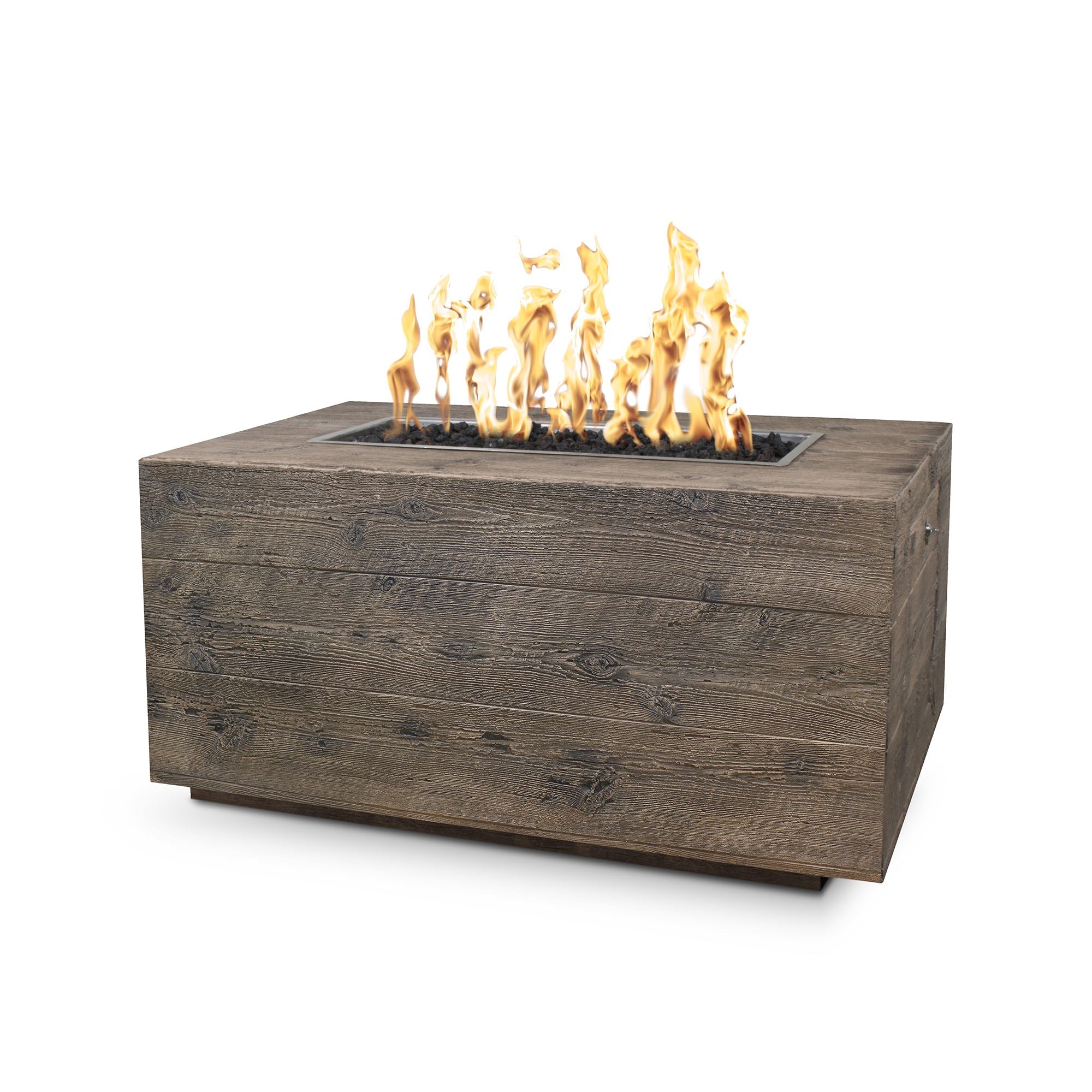 The Outdoor Plus 84" Rectangular Catalina Fire Pit - Wood Grain GFRC Concrete
