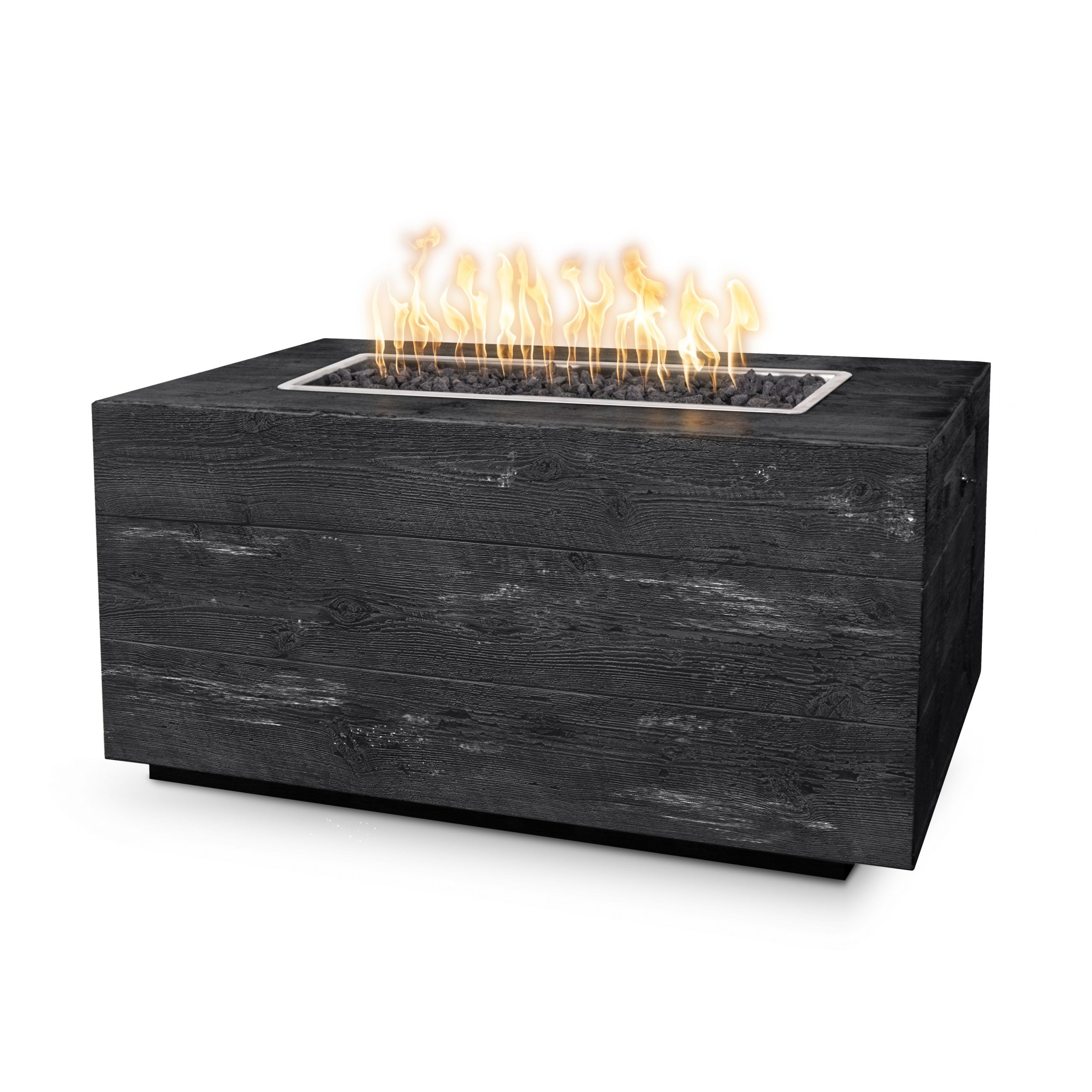 The Outdoor Plus 72" Rectangular Catalina Fire Pit - Wood Grain GFRC Concrete