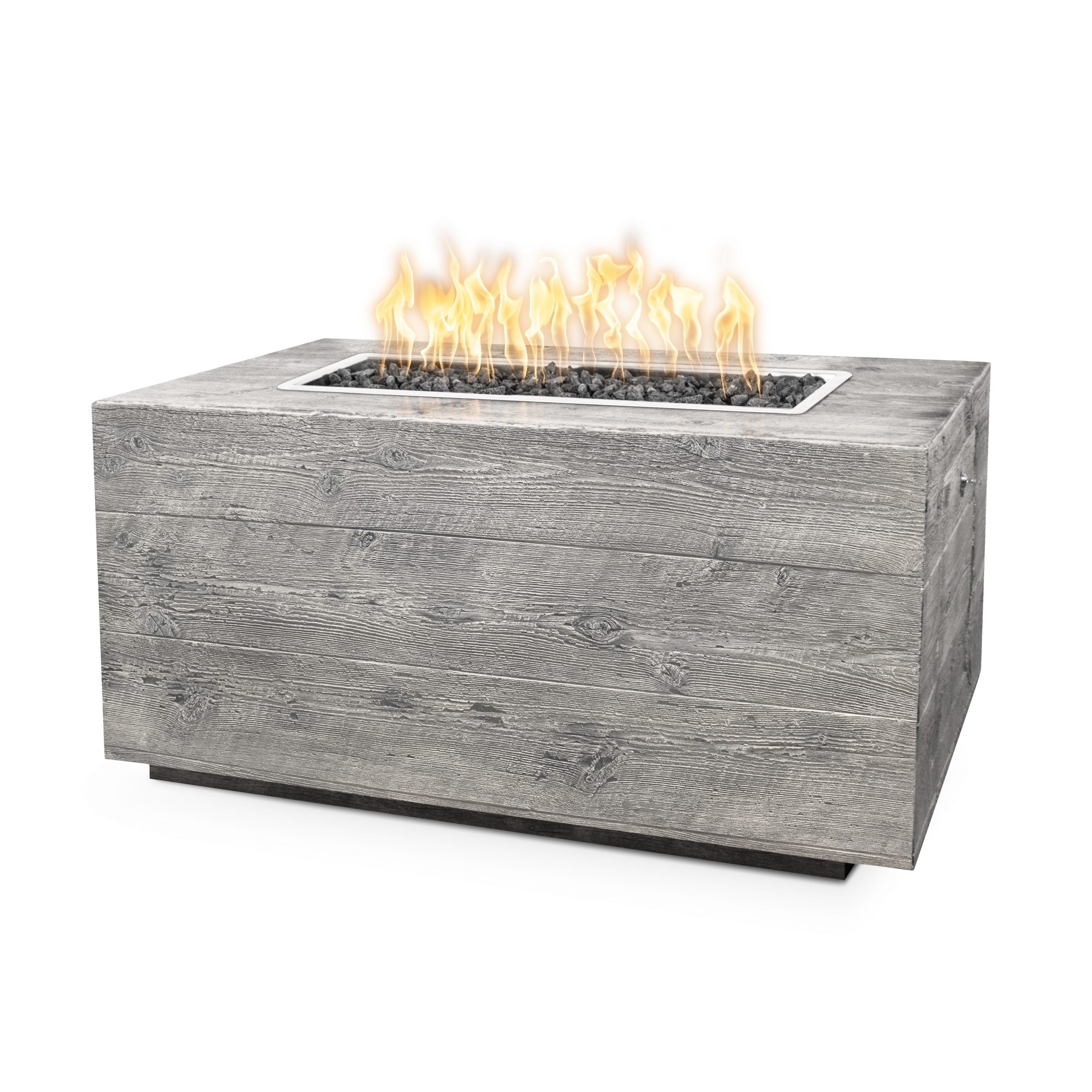 The Outdoor Plus 72" Rectangular Catalina Fire Pit - Wood Grain GFRC Concrete