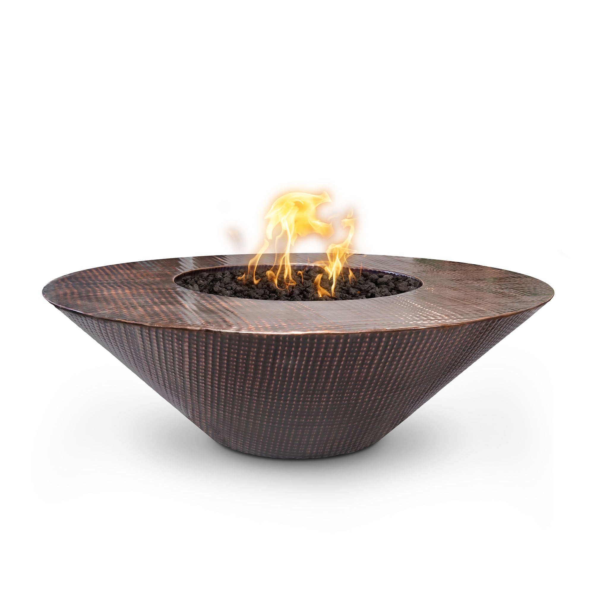 The Outdoor Plus 48" Round Cazo Fire Pit - Copper - Wide Ledge