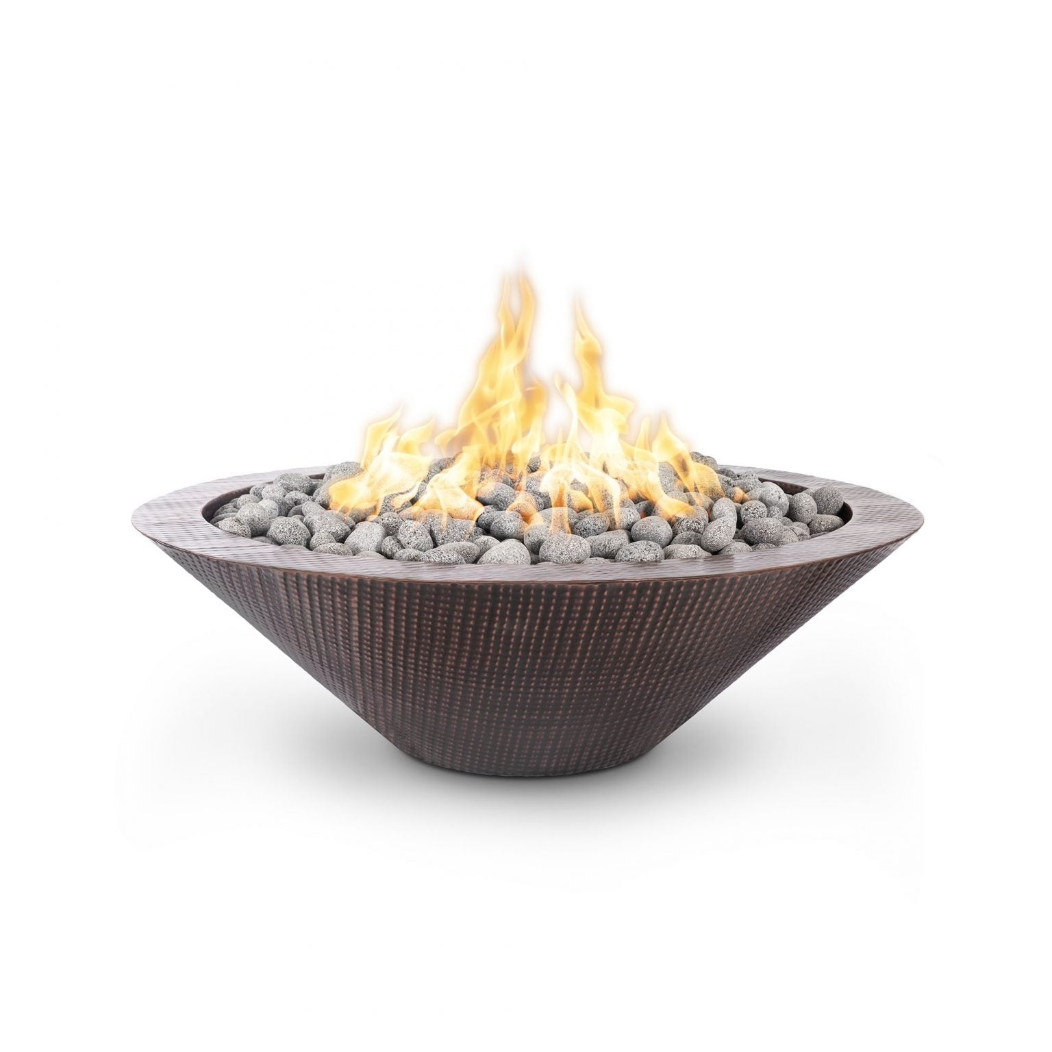 The Outdoor Plus 48" Round Cazo Fire Pit - Copper - Narrow Ledge