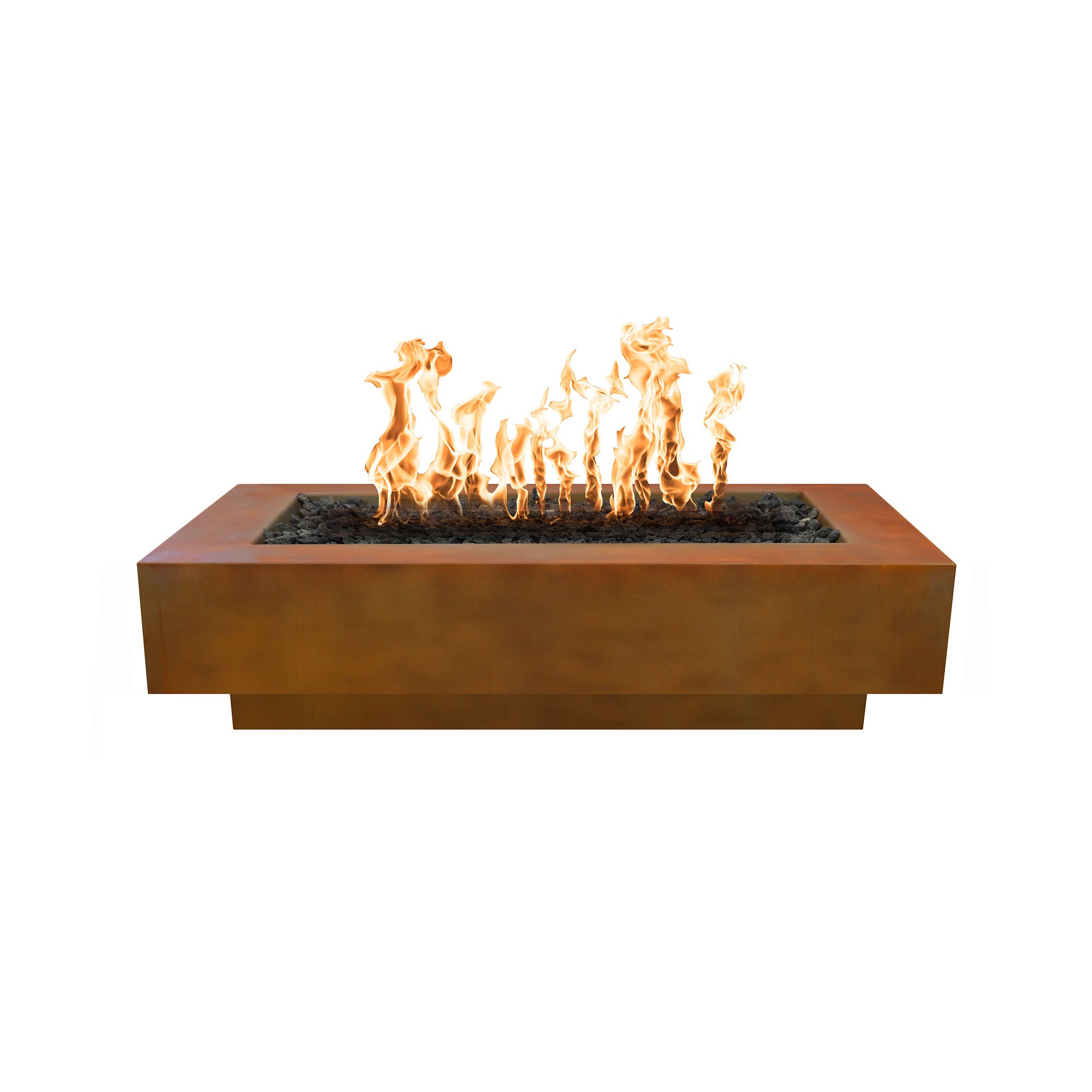 The Outdoor Plus 48" Rectangular Conorado Fire Pit - Corten Steel