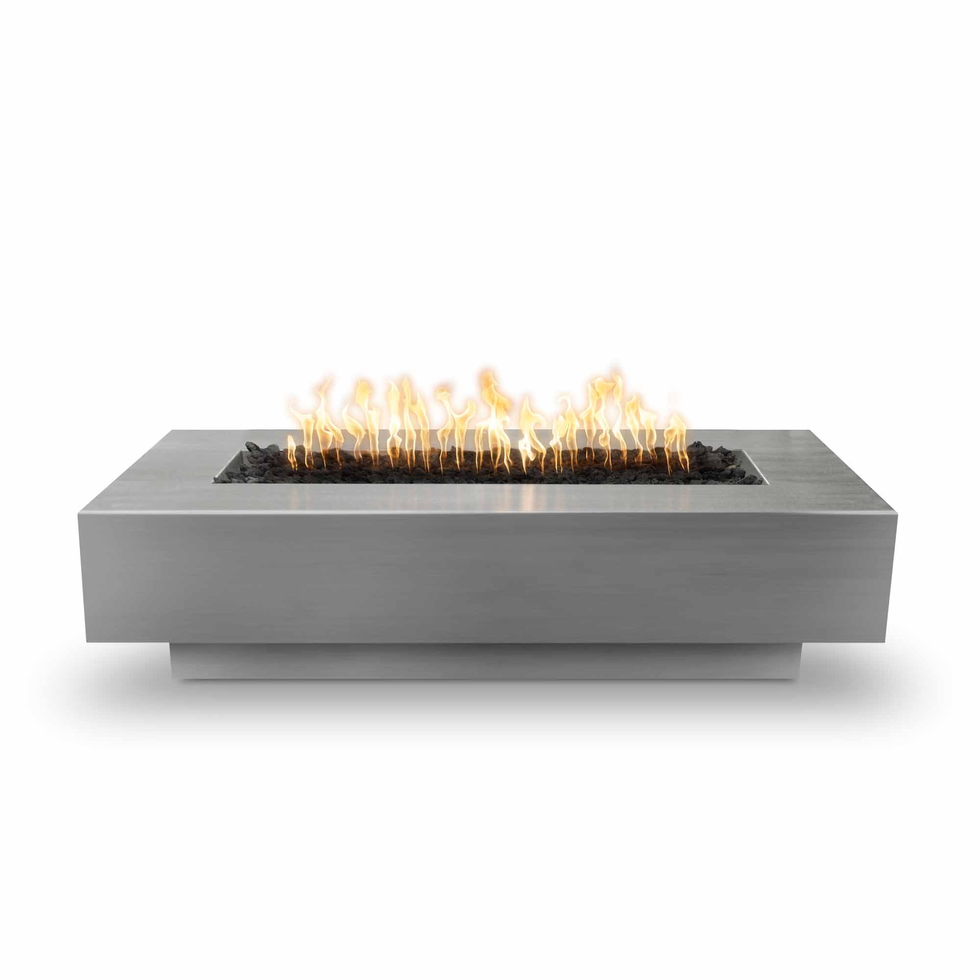 The Outdoor Plus 72" Rectangular Conorado Fire Pit - Stainless Steel