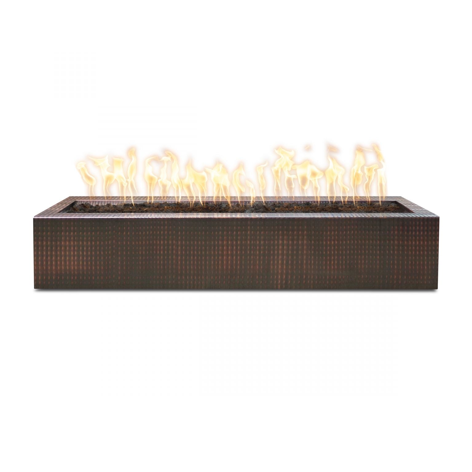 The Outdoor Plus 48" Rectangular Eaves Fire Pit - Hammered Copper