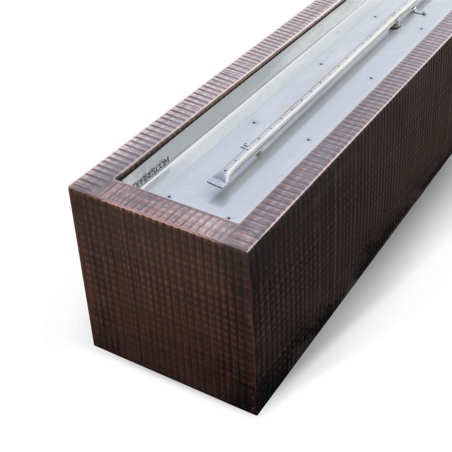 The Outdoor Plus 48" Rectangular Eaves Fire Pit - Hammered Copper