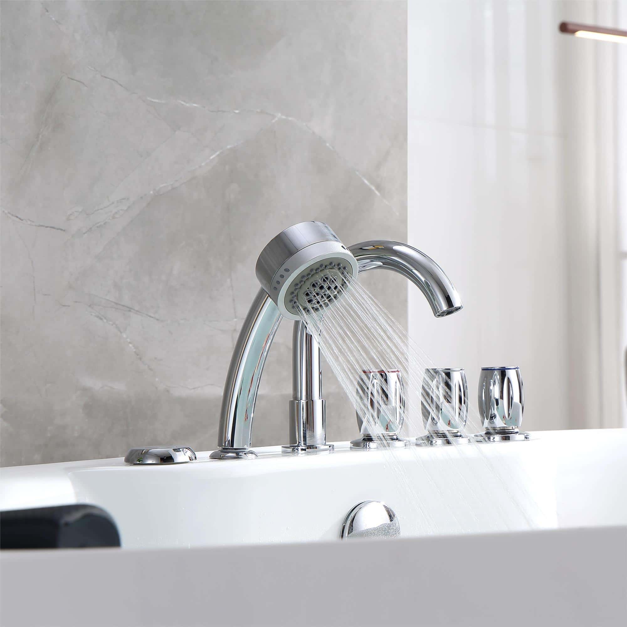 Empava-59AIS12 59" Freestanding Oval Whirlpool Bathtub