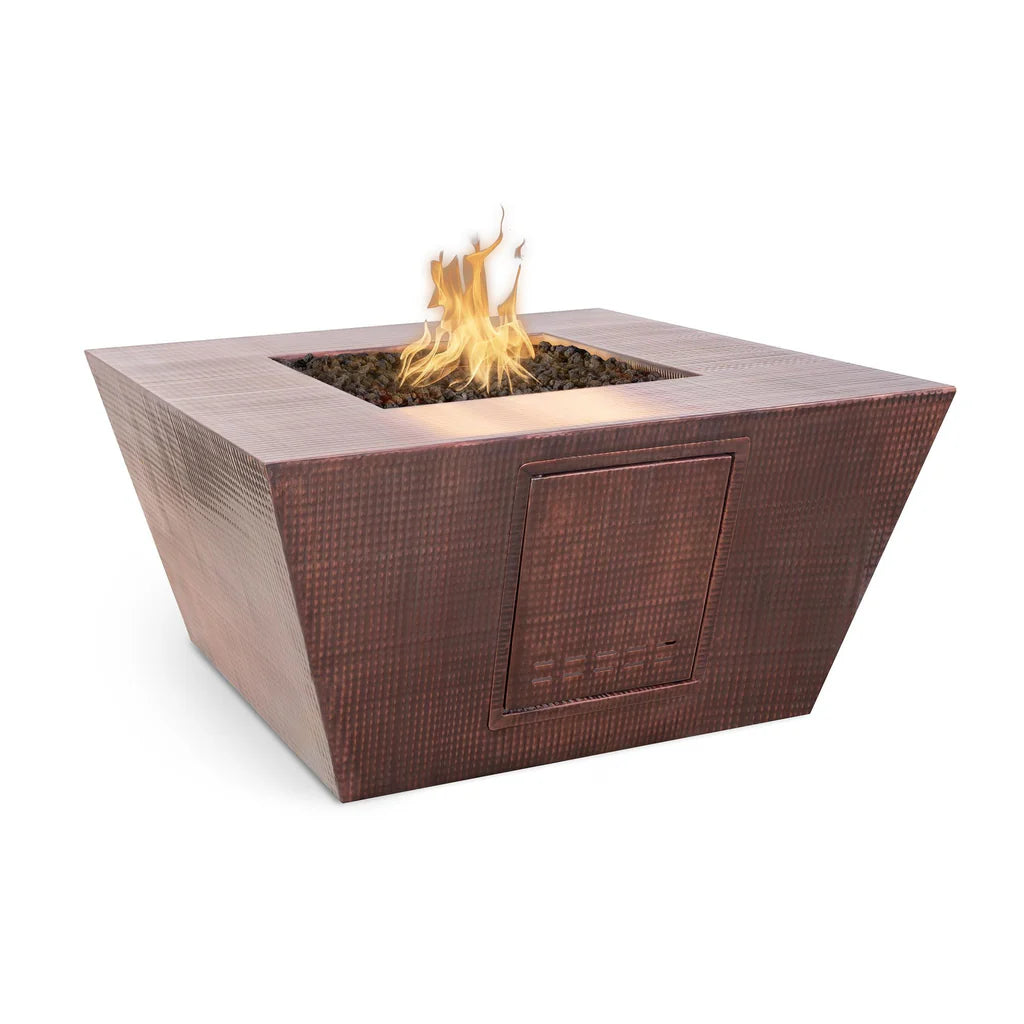 The Outdoor Plus 36" Rectangular Redan Fire Pit - Hammered Copper